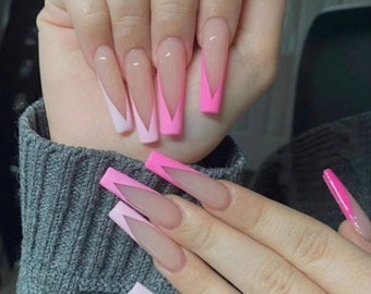 Ombre Coffin Nails Etsy