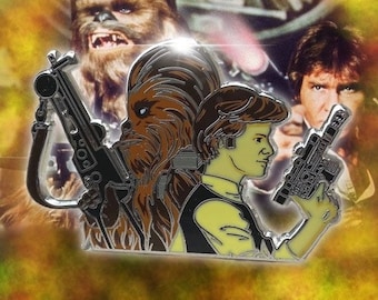 Pin de esmalte de Han Solo/Chewbacca