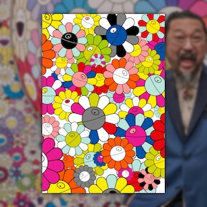 Murakami Death Stars (Print), Movie Poster, Wall Art, Gift for him, Gift for her, Wall Decor