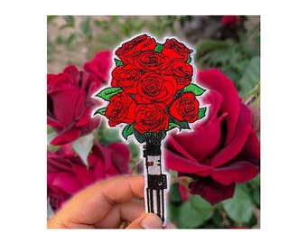 Darth Roses HOOK AND LOOP Embroidered Patch