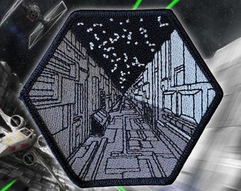 The Trench (Death Star) Hex Embroidered Hook and Loop Fastening Patch