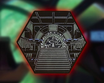 Pin de esmalte hexagonal de la Sala del Trono de la Estrella de la Muerte
