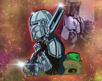 Mandalorian/Grogu Enamel Pin