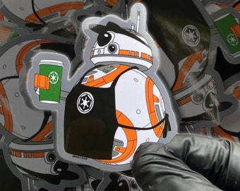 BB8 Barista Vinyl Sticker, Galactic Empire, Laptop Decal