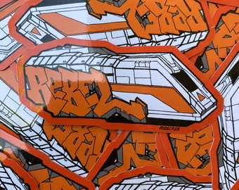 Rebel Speeder Graffiti Sticker, Star Tours Inspired