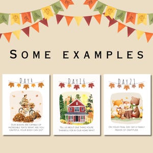 May include: A set of three watercolor art prints with fall themes. Each print features a different illustration: a person on a bicycle, a red house, and a group of woodland animals. The prints are decorated with autumn leaves and text.