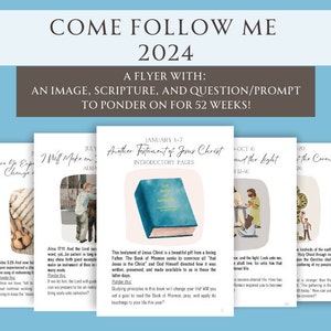 30 x 40 cm 2024 Kom en volg mij wekelijkse schriftkaarten met illustraties