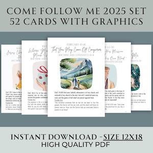 Juego CFM 2025 de 12 x 18 con carteles de Doctrina y Convenios Descarga digital familiar Volante de D&C Regalo para niños/nietos Escritura e indicaciones