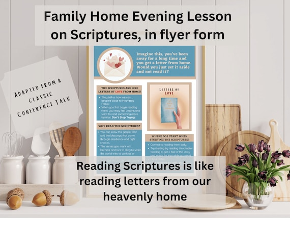 Scripture Family Lesson Flyer: FHE/CFM Printable (Digital Download)