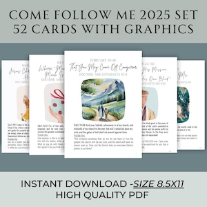 2025 CFM 8.5 X 11 Set Lehre und Bündnisse Karten wöchentliches Set Familie Digitaler Download D & C Flyer Geschenk Schriftstelle, Video von 5x7 Version