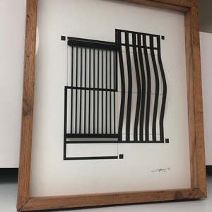 Black and White Abstract Collage of Mixed Media by Contemporary Italian ...