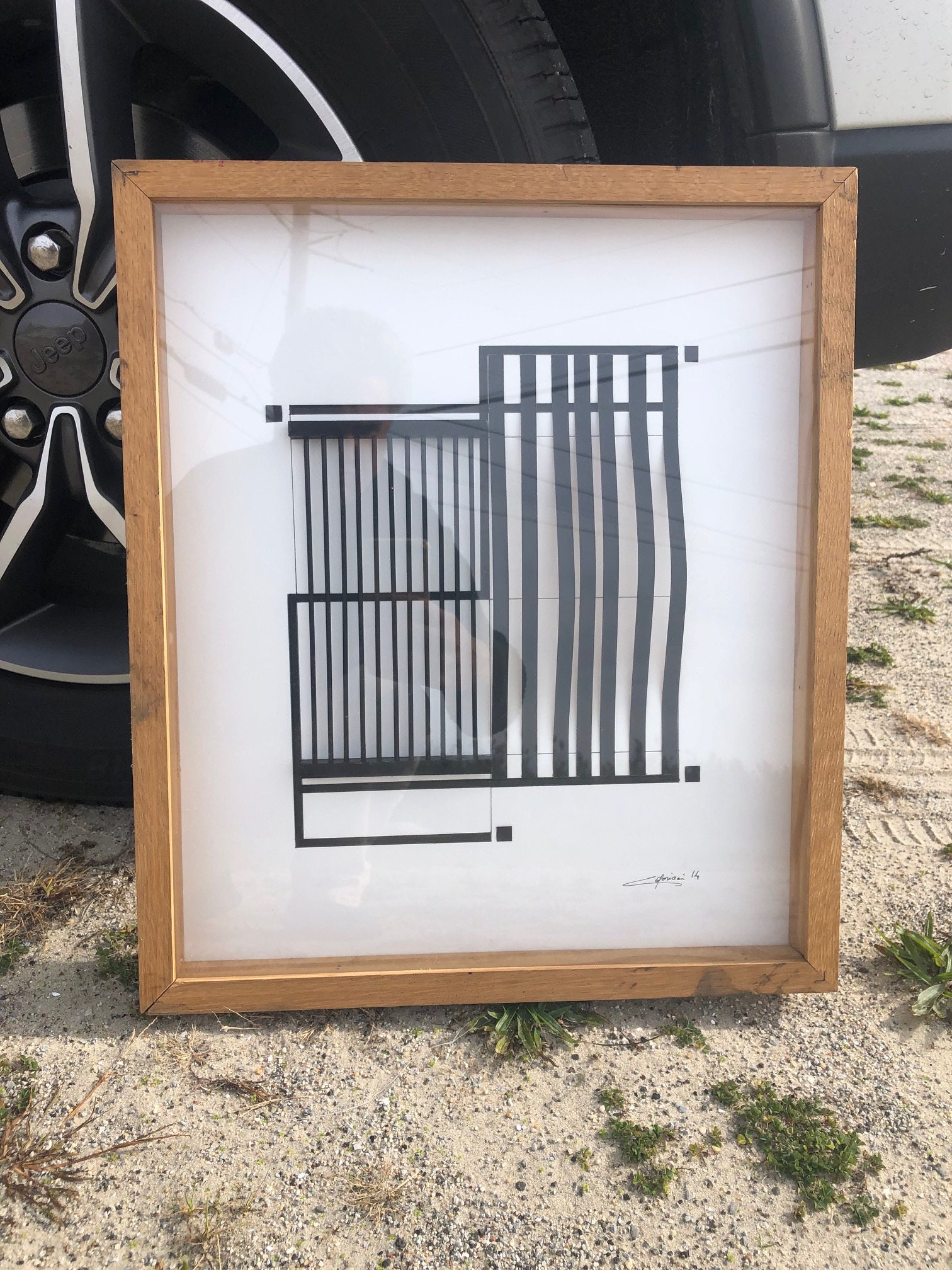 Black and White Abstract Collage of Mixed Media by Contemporary Italian ...