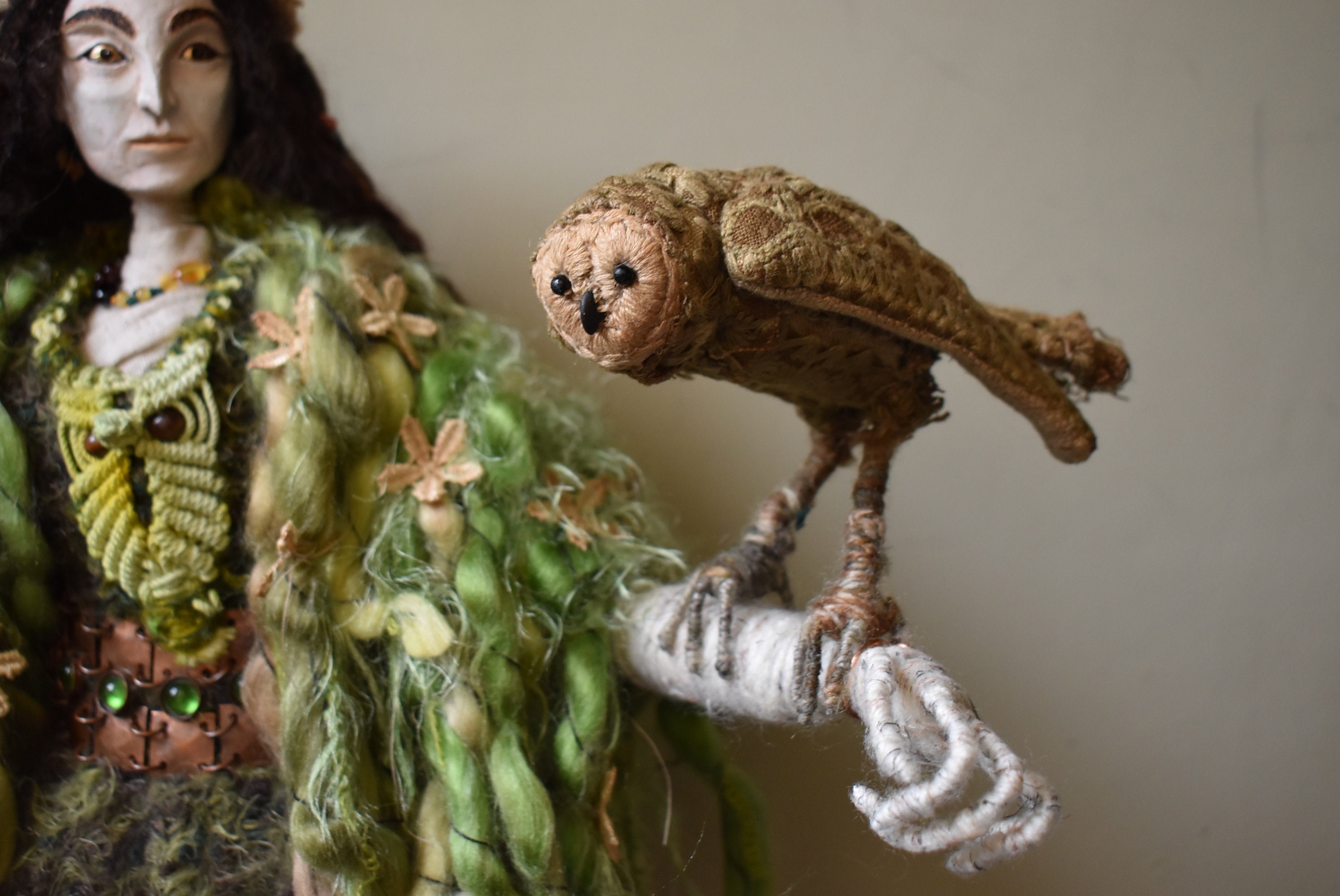 The Lady of the Wood Blodeuwedd OOAK Welsh Mythology, Folklore Inspired
