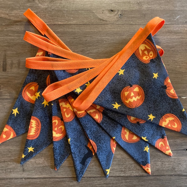 Cute Halloween Bunting, Friendly Smiling Pumpkins, Kids Halloween Decor, Halloween Decorations, 3 Sizes. LAST REMAINING STOCK