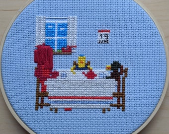 5" Red Guy, Yellow Guy en Duck Guy (Knuffel me niet, ik ben bang) Kruissteekpatroon