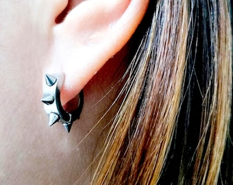 アクセサリー Preek SPIKE HOOP EARRING 14K Solid Gold Spike Hoop Earring – J&CO Jewellery