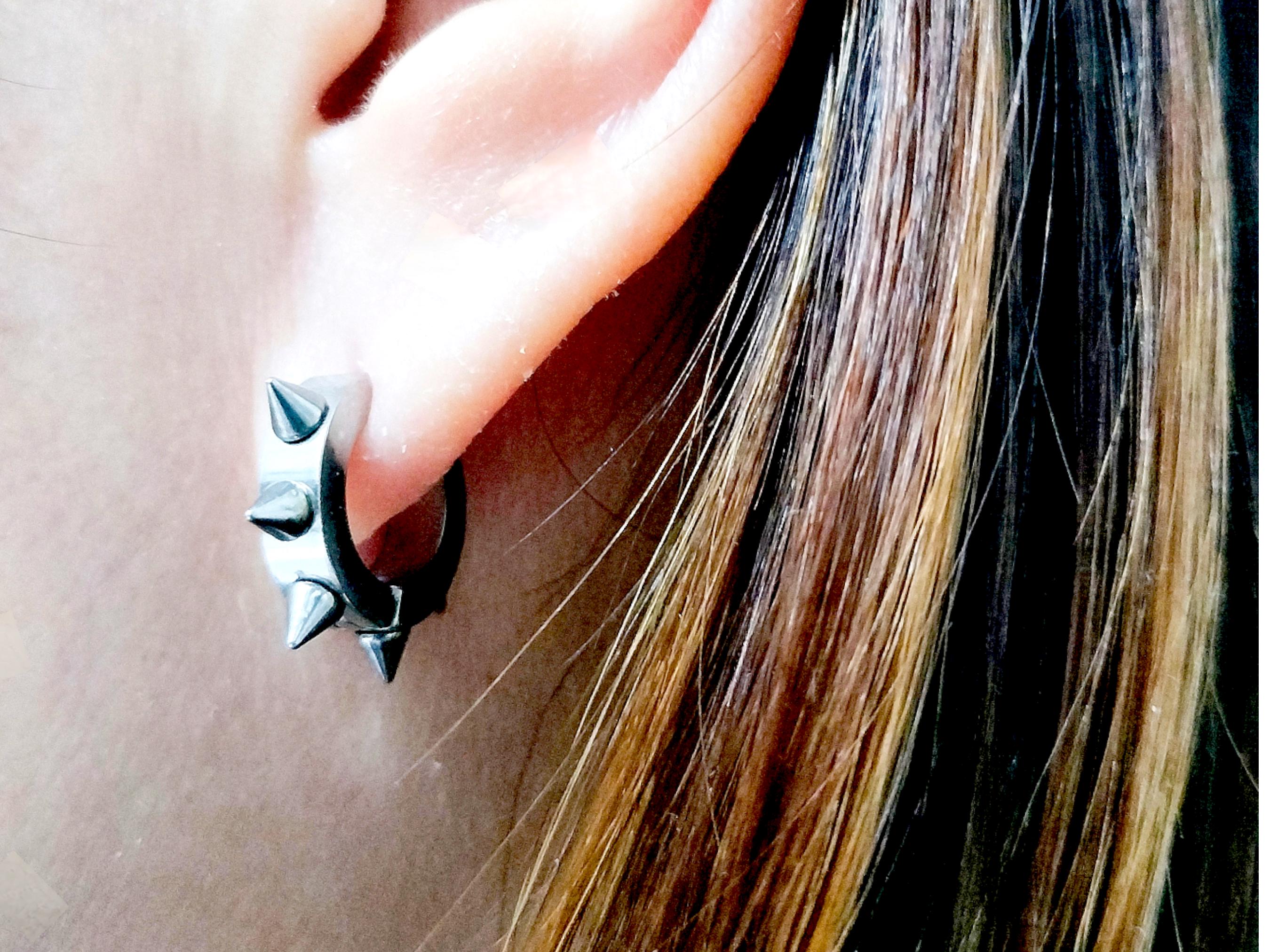 Punk Spike Hoop Earrings | RARE-ROMANCE™