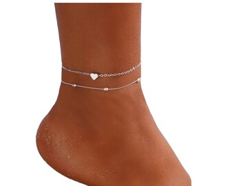 Fußkette Boho Strand Ankle Sterling Silber vergoldet