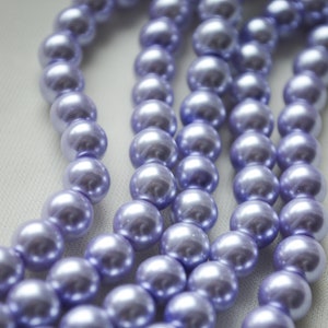 Lavender Round Pearl Beads: 8mm Jewelry Making Supply