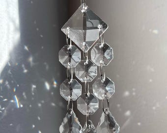Bohemian Crystal Prism Sun Catcher: Rainbow Window Decor