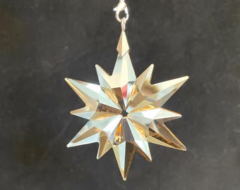 Bohemia Crystal Snowflake Sun Catcher, Window Decor, Christmas Tree Decor