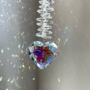 Crystal Heart Sun Catcher: Bohemia Prism Rainbow Maker