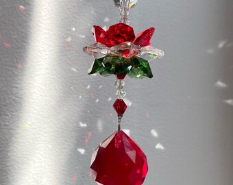 Prisma atrapasol de cristal bohemio, creador de arcoíris, decoración para ventana de coche, árbol de Navidad