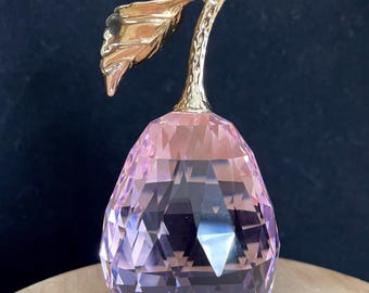 Bohemia Crystal Pear Suncatcher: Pink & Gold Figurine