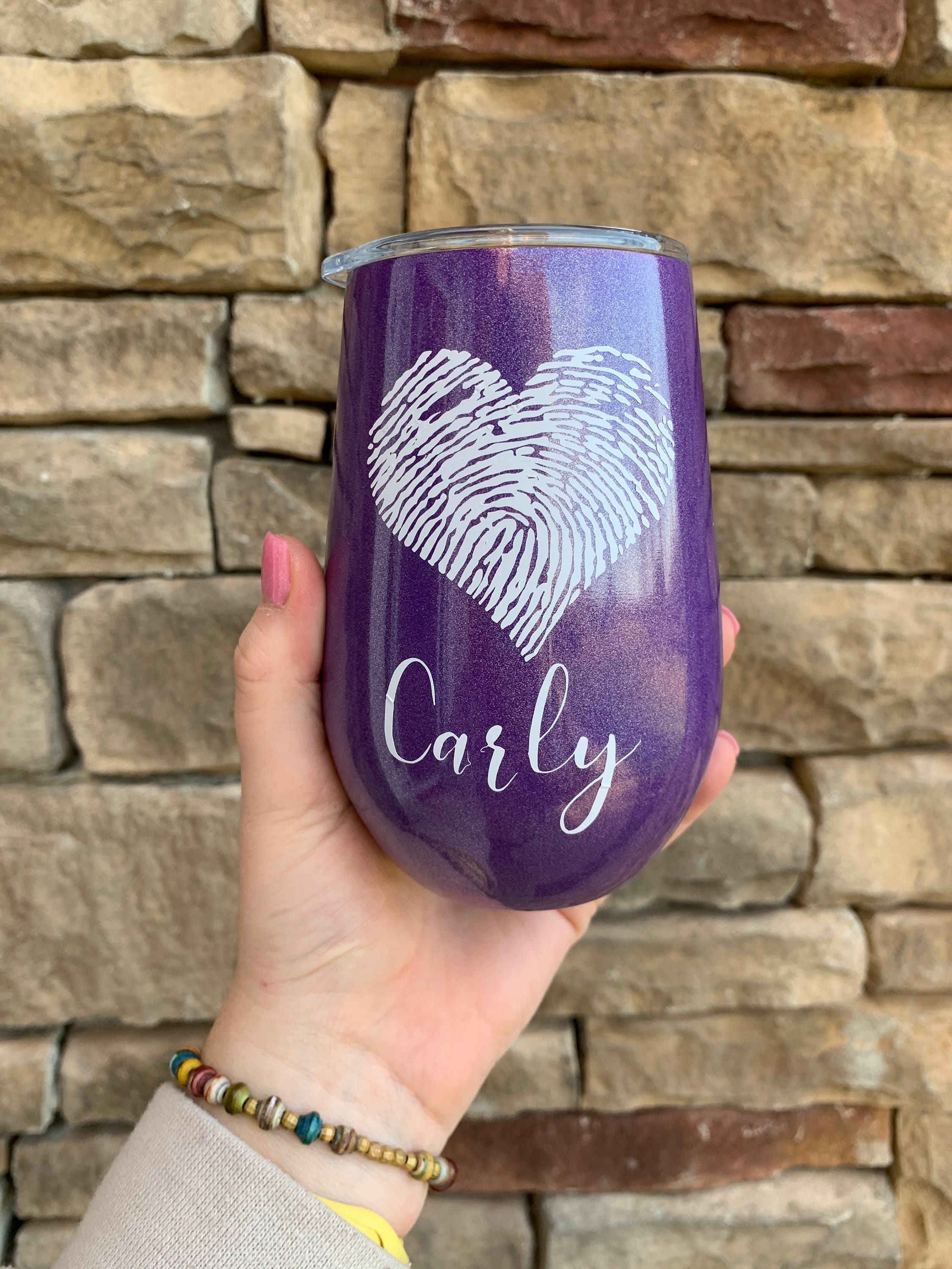 Benutzerdefinierter Vinyl Wein tumbler Etsy.de
