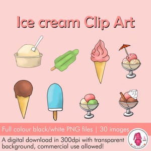 Imágenes prediseñadas de HELADO • Tipos de helado • Helado suave • Sundaes • Conos • Diseño de sublimación para regalo • PNG • SVG • jpg • Uso comercial
