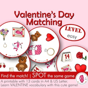 Jeu Dobble SAINT VALENTIN • Spot it / Style Dobble : activité du 14 février • Orthophoniste • Enseignant • Montessori • Maternelle - Éducation à domicile
