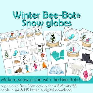 BEEBOT ® Mattenaktivität: Machen Sie eine Schneekugel mit dem Bee Bot ® (3 Stufen) Einfache Vorbereitung • Ein druckbarer digitaler Download