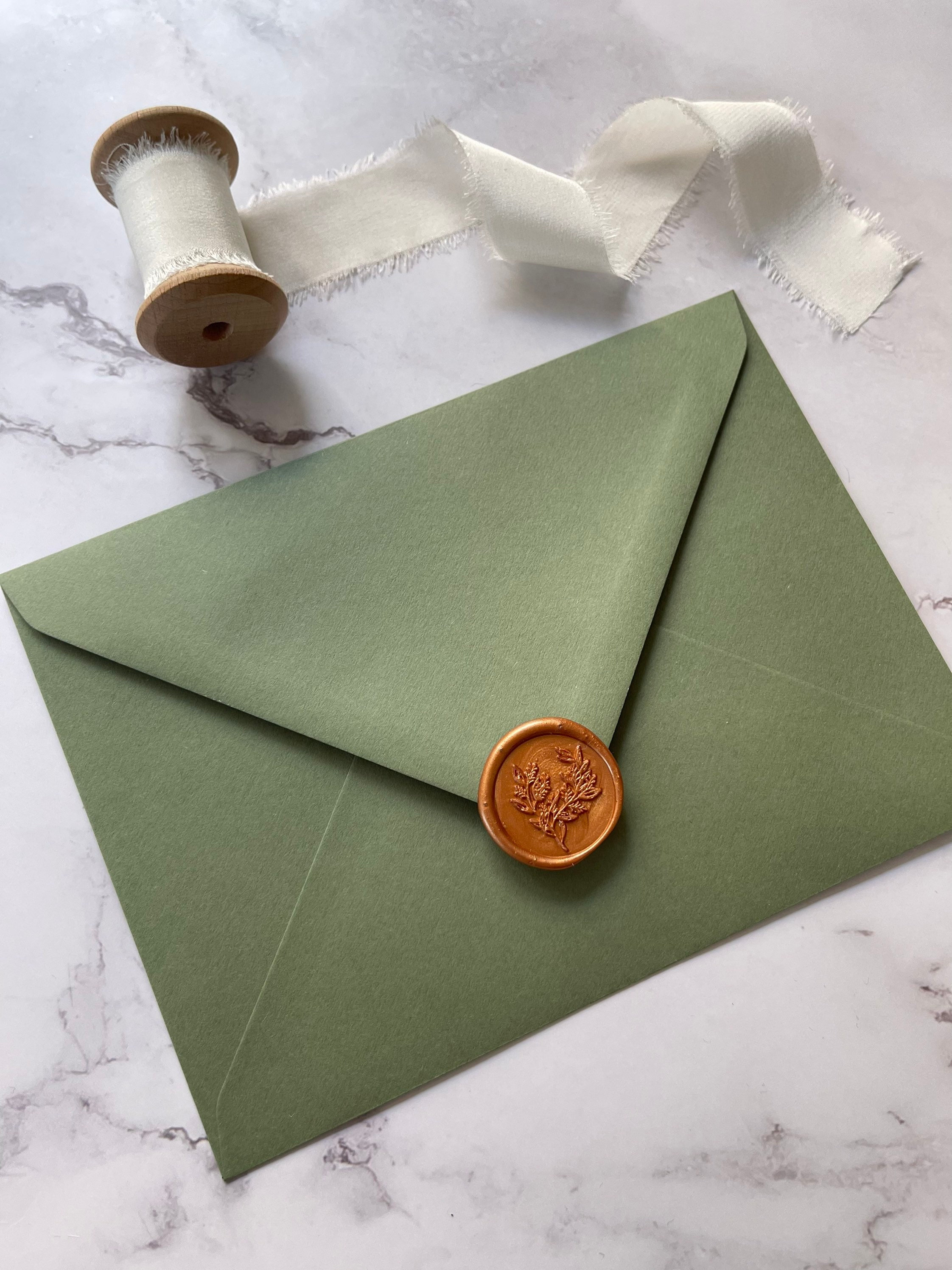 Olive Green Envelope Sage Envelopes C6 C5 or 5x7 Etsy UK