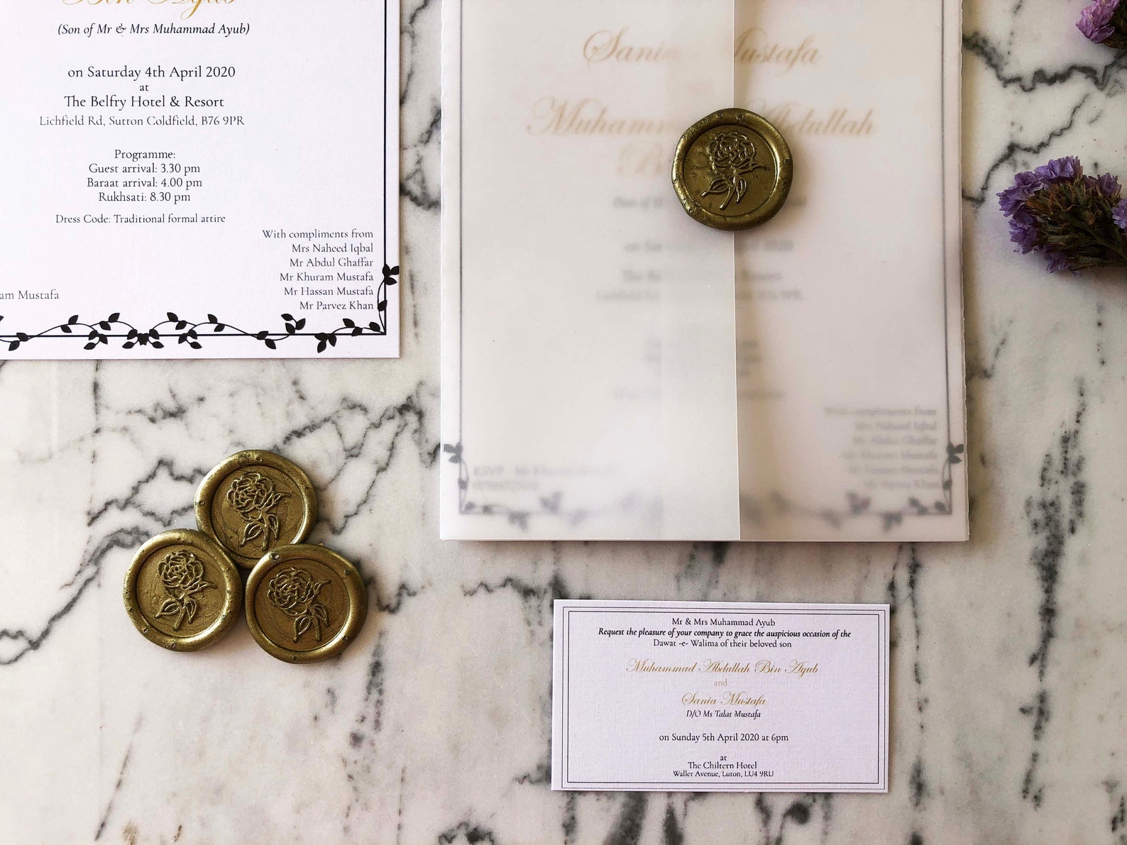 Arabic Wedding Invitations Arabic Calligraphy Arabic Invite | Etsy