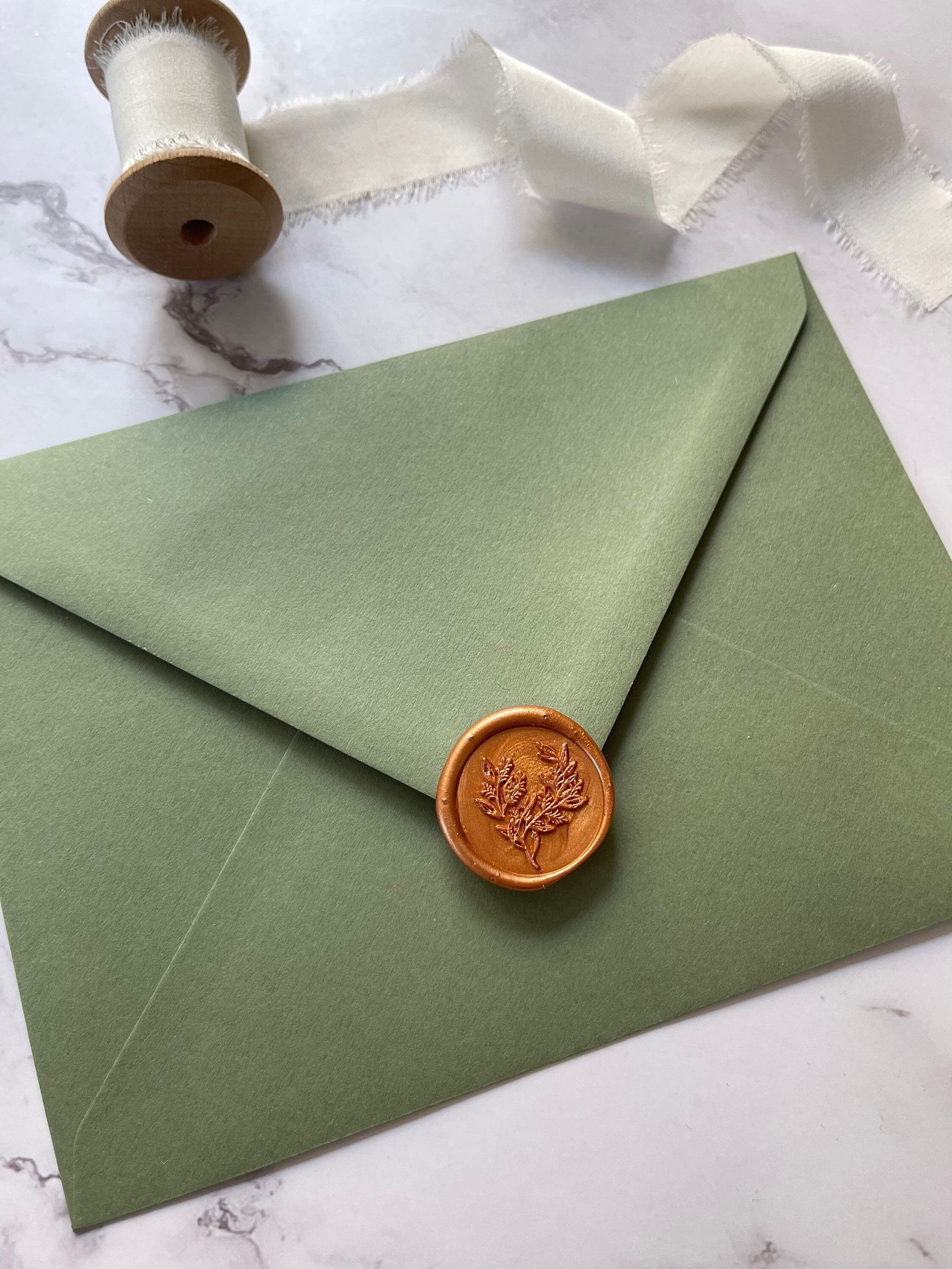 Olive Green Envelope Sage Envelopes C6 C5 or 5x7 Etsy UK