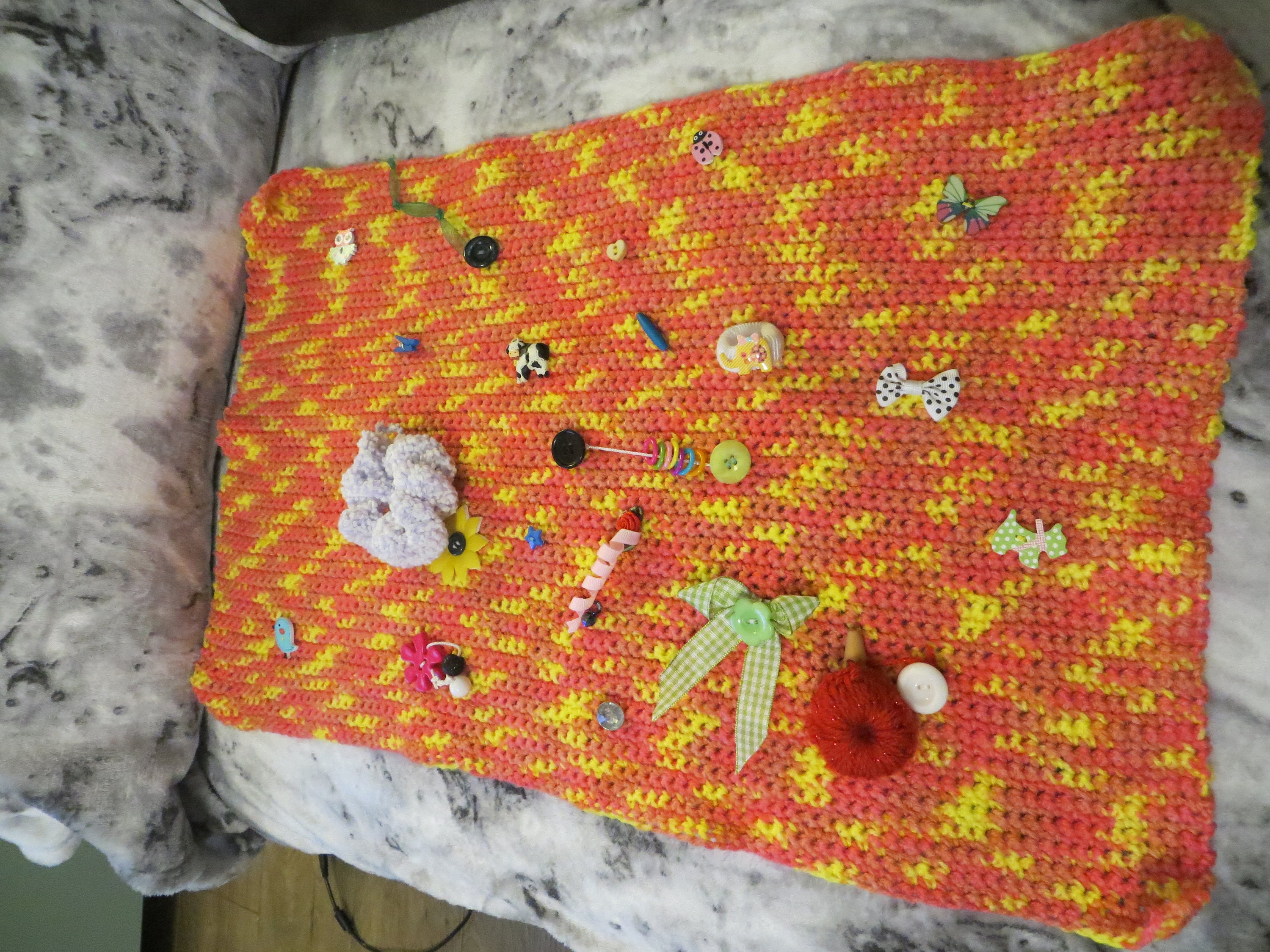 Twiddle Fiddle Fidget Lap cover / blanket dementia autism Etsy