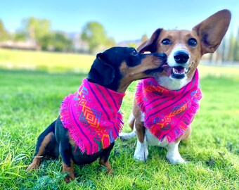 Pink Geometric Bandana