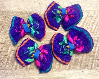 Purple starts hair bow