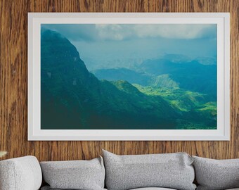 Simien Mountains Digital Art | Ethiopian Photography | Africa Travel Poster | Ethiopia Art | East African Printable Art | Ethiopia Wall Art