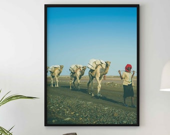 Danakil Digital Photography Print | Ethiopian Art | Africa Travel Poster | East Africa Wall Art | Ethiopia Art Print | Ethiopia Wall Art