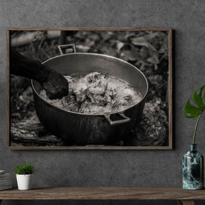 Jamaican Fried Chicken Print | Caribbean Food Art | Black White Print | Jamaica Digital Download | Jamaica Downloadable Photography