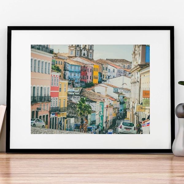 Salvador de Bahia Print | Pelourinho Poster | Brazil Digital Art | Bahia Brazil | Brazil Photography | Bahia Wall Art | Brazilian Art Prints