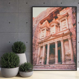 Petra Jordan Digital Print | Petra Digital Art | Petra Art | Ancient City | Old Architecture Prints | Petra Downloadable Print