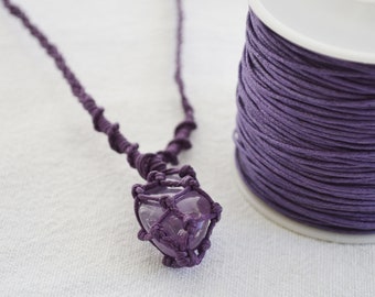 Améthyste collier macramé