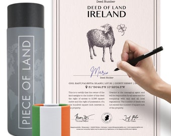 Real Irish property as a gift | Title deed with your desired name to enter yourself | Ireland gifts | Irish gifts