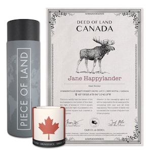 Terreno reale del Canada come regalo unico