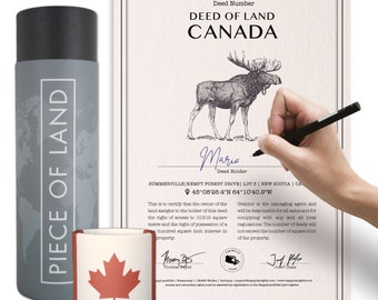 Real Canadian property as a unique gift | Personalized Canada gifts | Ideal as a Father&#39;s Day gift | Father&#39;s Day gift