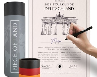 Real German property as a gift | Title deed with your desired name to enter yourself | German gifts | Berlin gifts