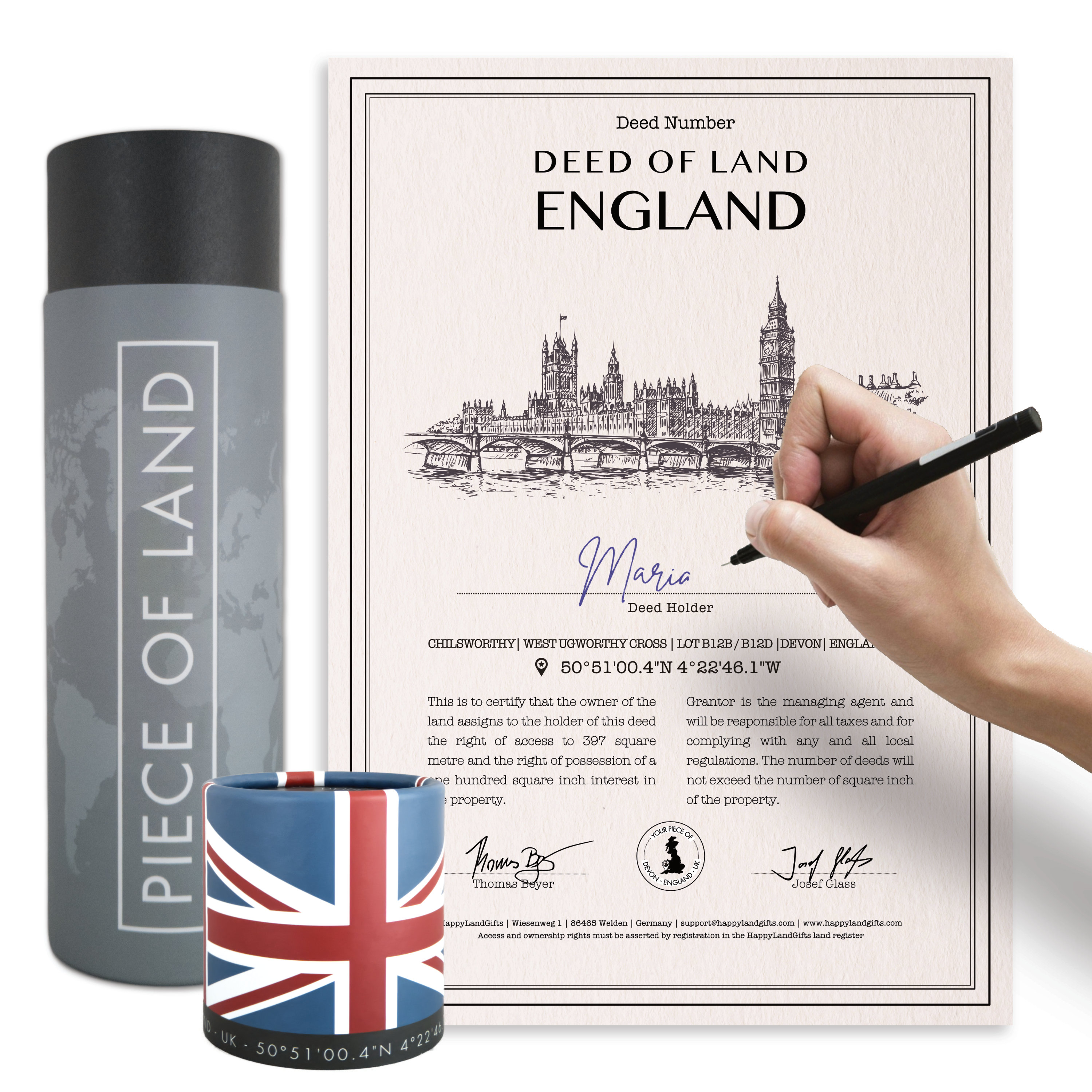 Happylandgifts® A Eal Piece Of Land,Unique Gift Fo Bithday