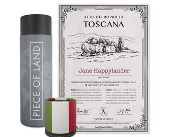 Um verdadeiro pedaço de terra na Toscana como um presente único para os fãs italianos | Título de propriedade personalizado
